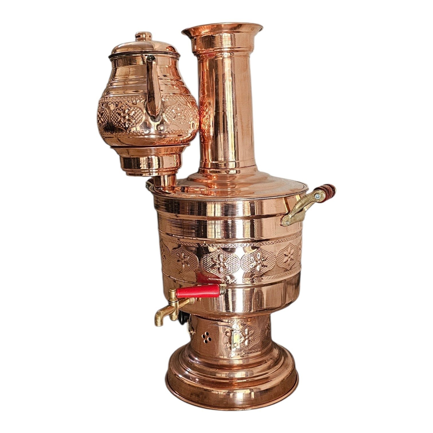 Bakır Semaver 5 Litre – Odunlu