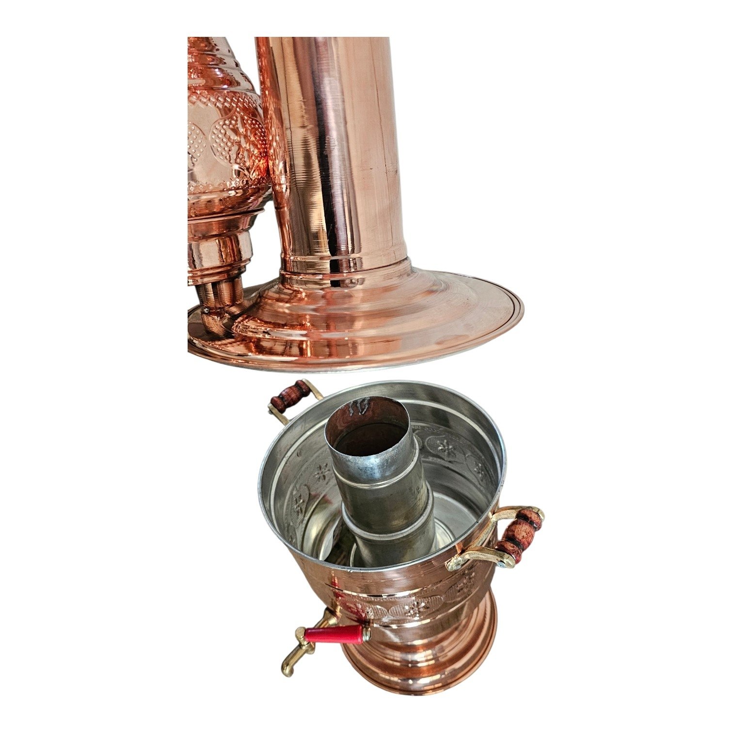 Bakır Semaver 5 Litre – Odunlu – fotoğraf 2